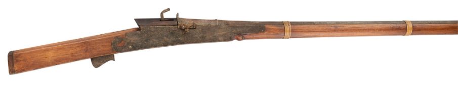 A 20 BORE INDIAN MATCHLOCK GUN (TORADOR), 19TH CENTURY