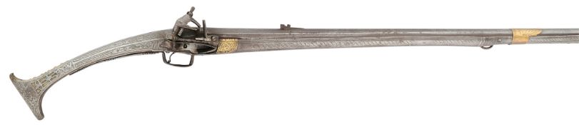 A 22 BORE ALBANIAN MIQUELET-LOCK MUSKET, SECOND QUARTER OF THE 19TH CENTURY