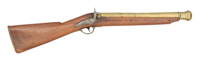 A COMPOSITE PERCUSSION BLUNDERBUSS, MID-19TH CENTURY
