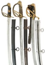 A FRENCH MODEL 1822 CAVALRY SWORD, 19TH CENTURY; A SWORD IN FRENCH AN XI STYLE AND ANOTHER
