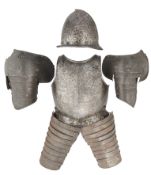 A COMPOSITE HALF ARMOUR, LATE 16TH/17TH CENTURY, SOUTH GERMAN AND ITALIAN