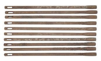 THIRTY-FIVE IRON CLEANING RODS FOR PISTOLS, 19TH CENTURY