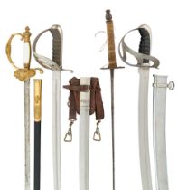 A DUTCH NAVAL ‘KLEWANG’ SWORD, A CZECH SWORD, A PRUSSIAN EPÉE AND A FOIL, EARLY 20TH CENTURY