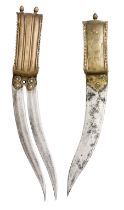 TWO INDIAN FOOT DAGGERS (BICHWA), 19TH CENTURY