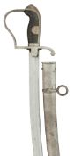 A PRUSSIAN MODEL 1873 ARTILLERY SWORD, DATED 1915