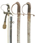 A GERMAN INFANTRY SWORD AND TWO FURTHER SWORDS, CIRCA 1880