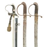 A GERMAN INFANTRY SWORD AND TWO FURTHER SWORDS, CIRCA 1880