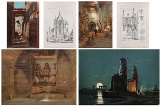 A FOLDER OF LITHOGRAPHS AFTER J.M.W. TURNER, and views of North Africa and Middle East by Carl