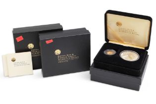 2006/8 3 X IRISH €20 GOLD & €10 SILVER TWO COIN PROOF SETS, 1.24 g. of .999 gold, COA & cases.