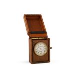 A MID 20TH CENTURY MAHOGANY CASED ZENITH CHRONOMETER, with Roman numerals, cica 9cm. diameter