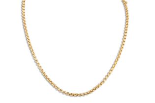 A 9CT GOLD BELCHER STYLE NECK CHAIN, 5.8 g.
