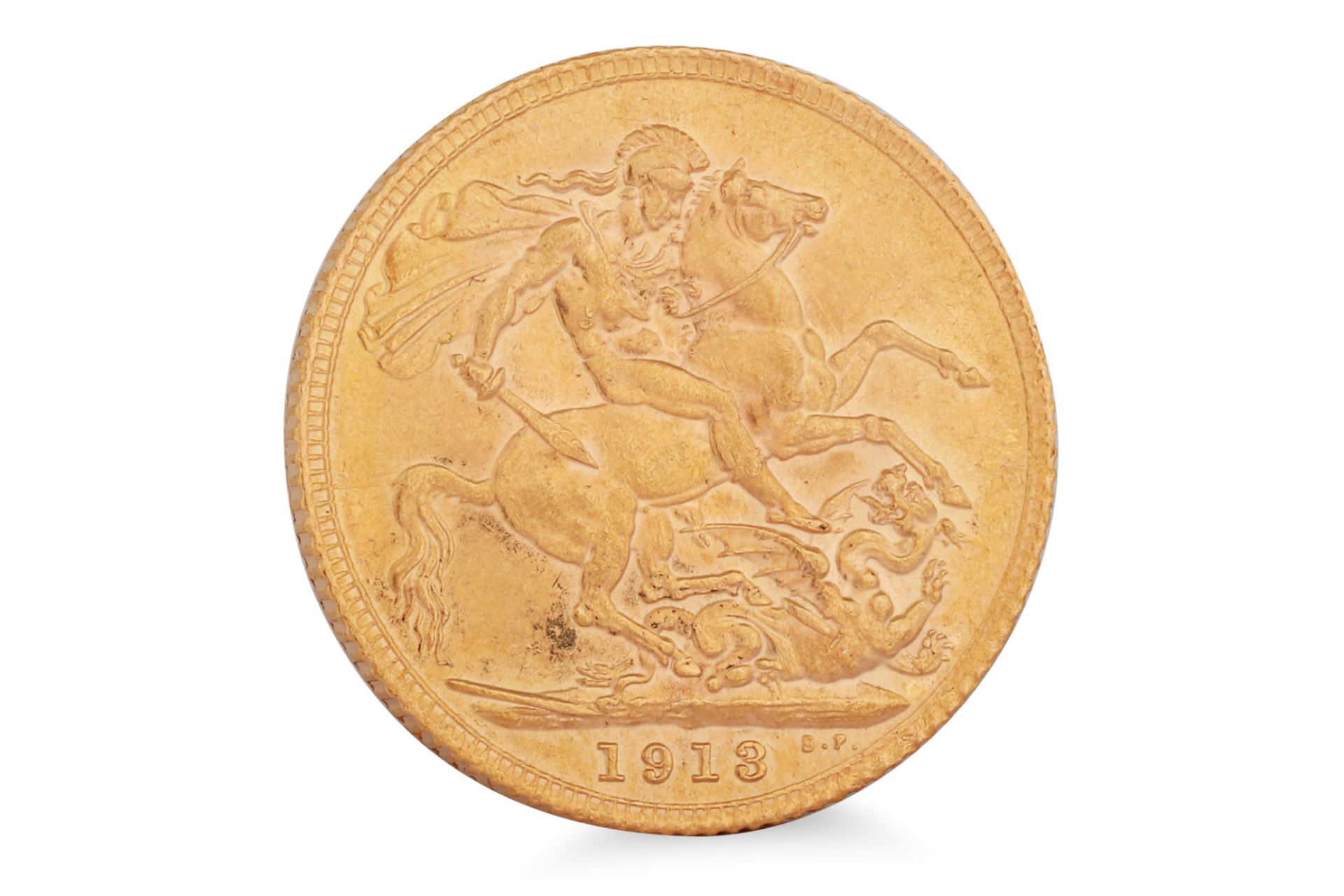 A GEORGE V GOLD FULL SOVEREIGN ENGLISH COIN 1913, 8 g.