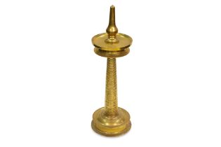 A TRADITIONAL BRASS KERALA NILAVILAKKU OIL LAMP