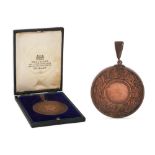 A PAIR OF BRONZE MEDALS, BOARD OF INTERMEDIATE IRELAND, to Desmond F.Coffee, French 1912 and a