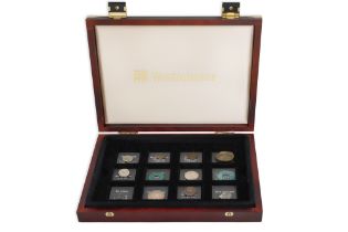 A CASED SET OF TWELVE SILK ROAD ANCIENT HAMMERED COIN COLLECTION, issued by Westminster incl, silver