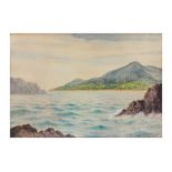 DOUGLAS ALEXANDER, RHA (1871 - 1945) untitled; possibly a view of Croagh Patrick from Clew Bay,