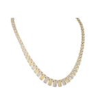 A COLLARETTE NECKLACE, of 9ct two-tone gold, 18 g.