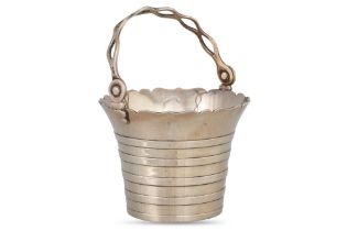 A SILVER CREAM PAIL, London hallmark