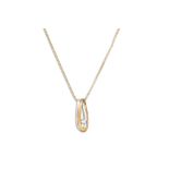 A DIAMOND SET PENDANT, mounted in 9ct yellow gold, on a yellow gold chain