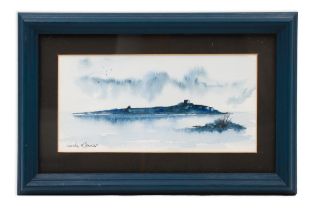 NORAH O'CONNOR (IRISH), 'Sunset Dalkey, Ireland', watercolour, 11.5" x 7", signed and artist label