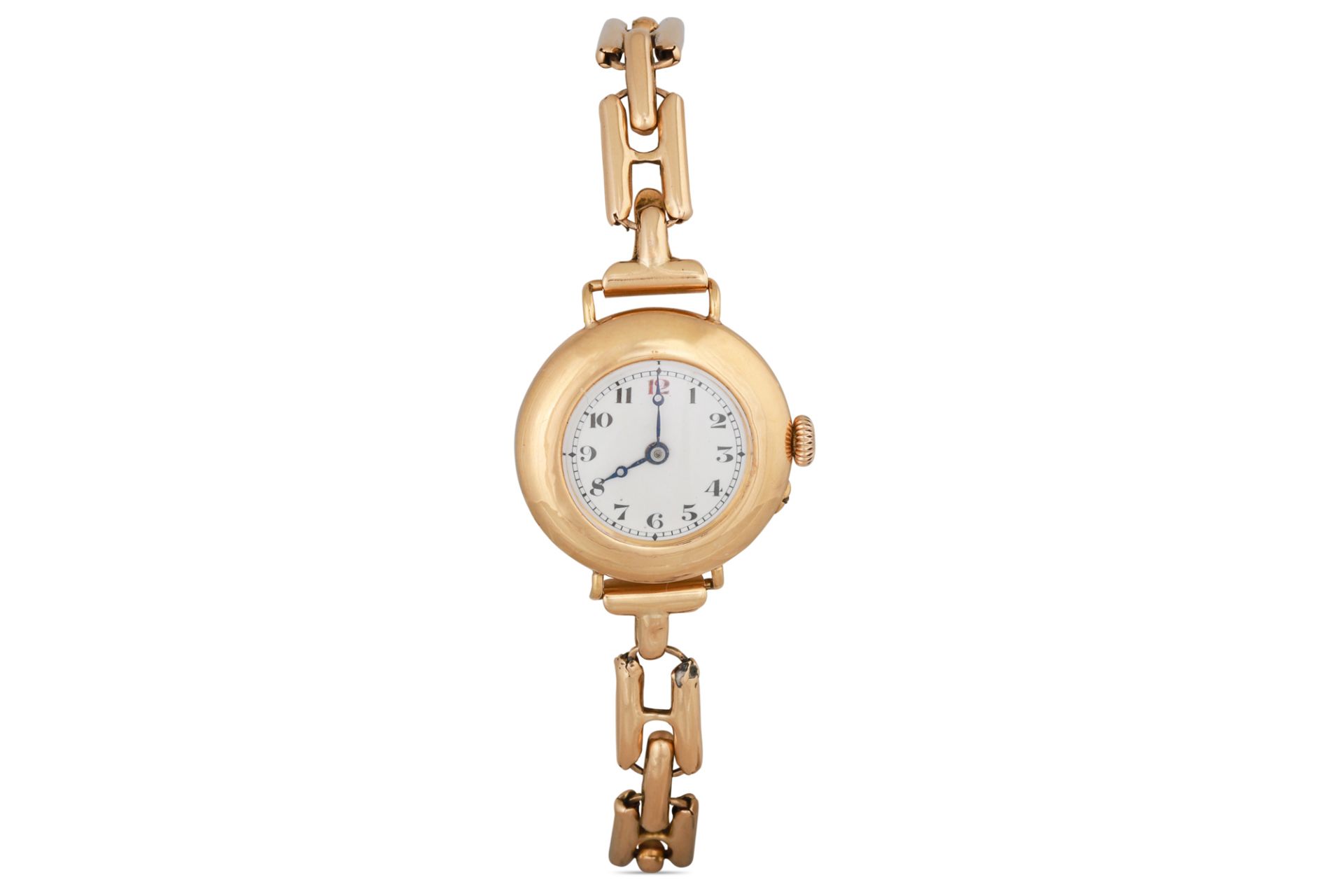 AN 18CT GOLD LADY'S WRISTWATCH, Swiss movement By Charles Nicolet, London import mark 1920s,