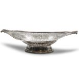 AN ATTRACTIVE EDWARDIAN NEO-CLASSICAL STYLE OVAL SILVER BREAD BASKET, by West & Sons, hallmark