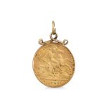 A HALF SOVEREIGN, 1908 with pendant attachment
