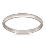 A TIFFANY & CO PLATINUM BAND RING, 2.2 g., outer box, size N
