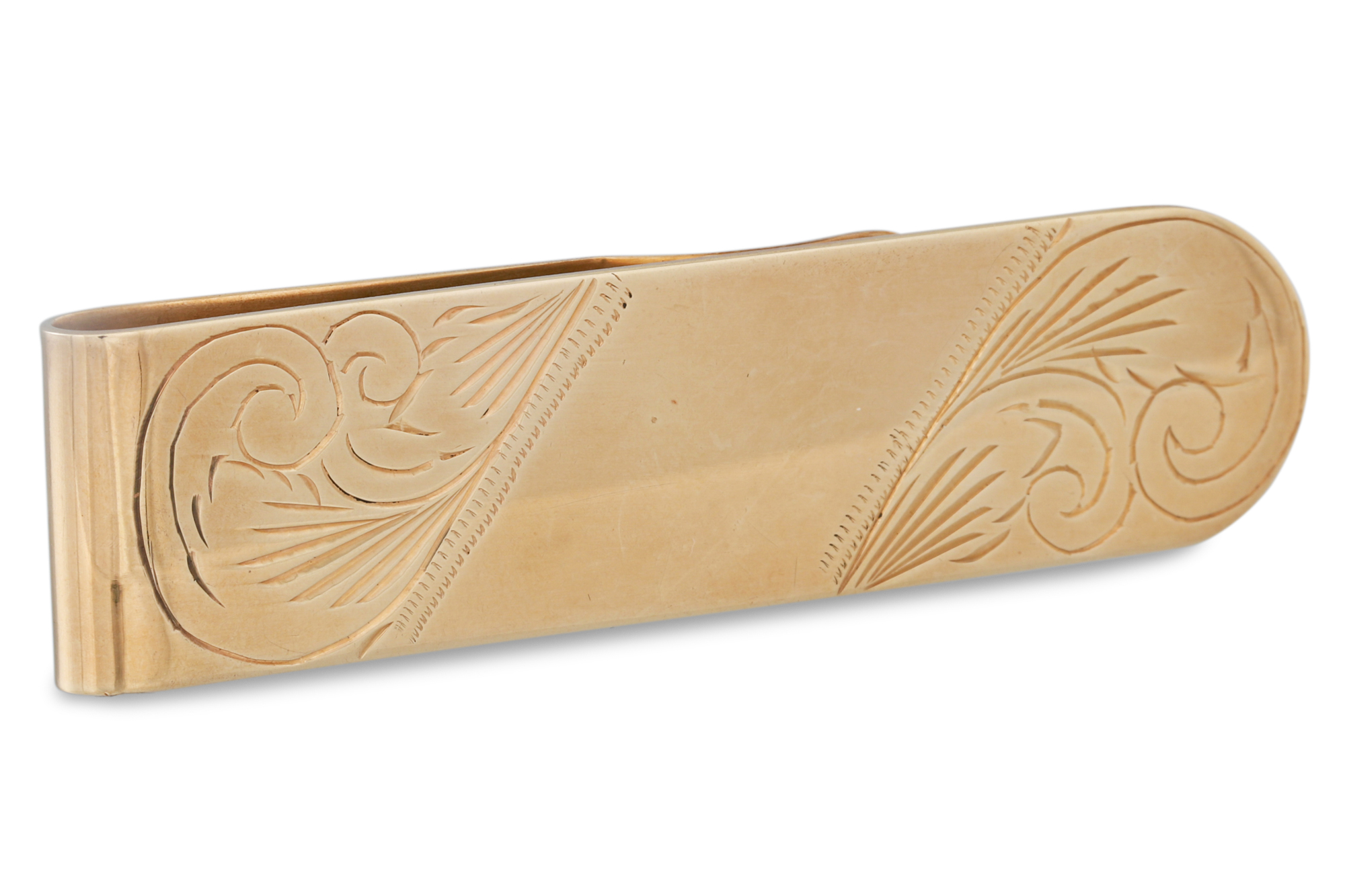 A 9CT GOLD MONEY CLIP, 11.7 g.