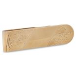 A 9CT GOLD MONEY CLIP, 11.7 g.