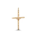 A 9CT GOLD CRUCIFIX, 2.3 g.