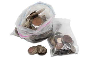 A 1.5 KG BAG OF ASSORTED IRISH/ENGLISH COINS, mainly silver