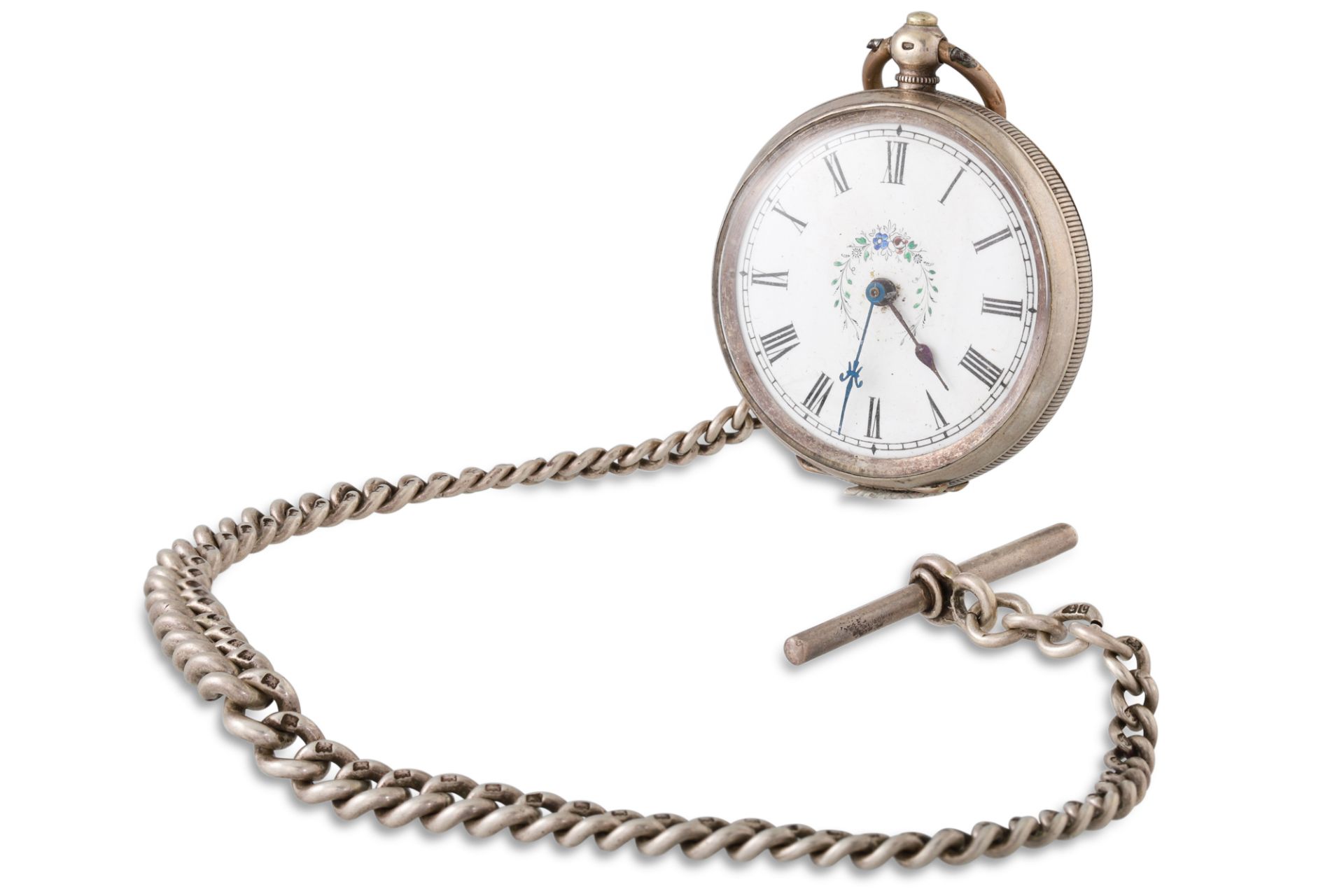 A 9CT GOLD LADY'S WRISTWATCH, expanding bracelet, together with a silver lady's pocket watch & - Image 3 of 3