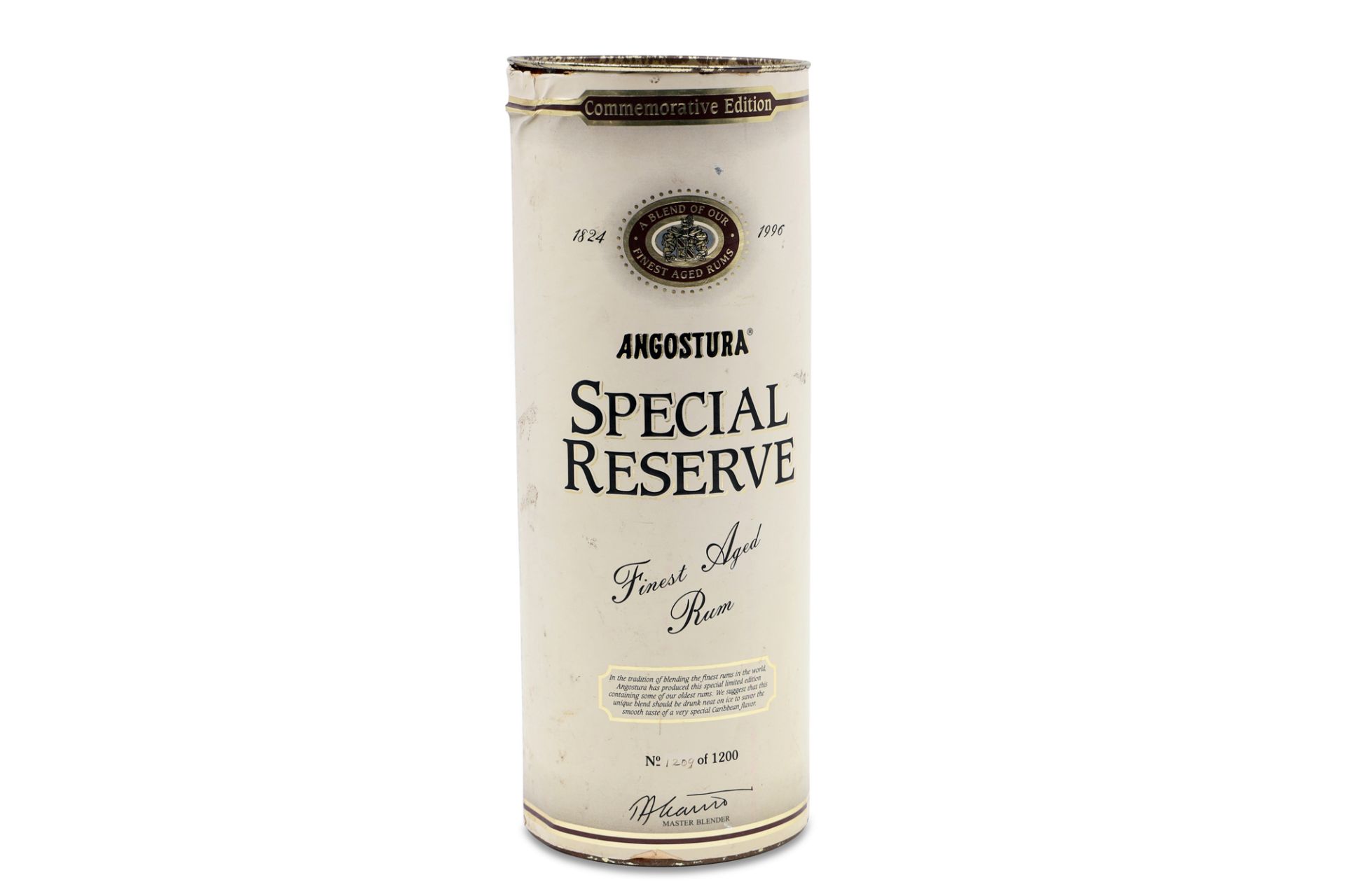 ANGOSTURA (1824 - 1996) commemorative edition, special reserve, fine aged rum, Ltd edition 1209 of