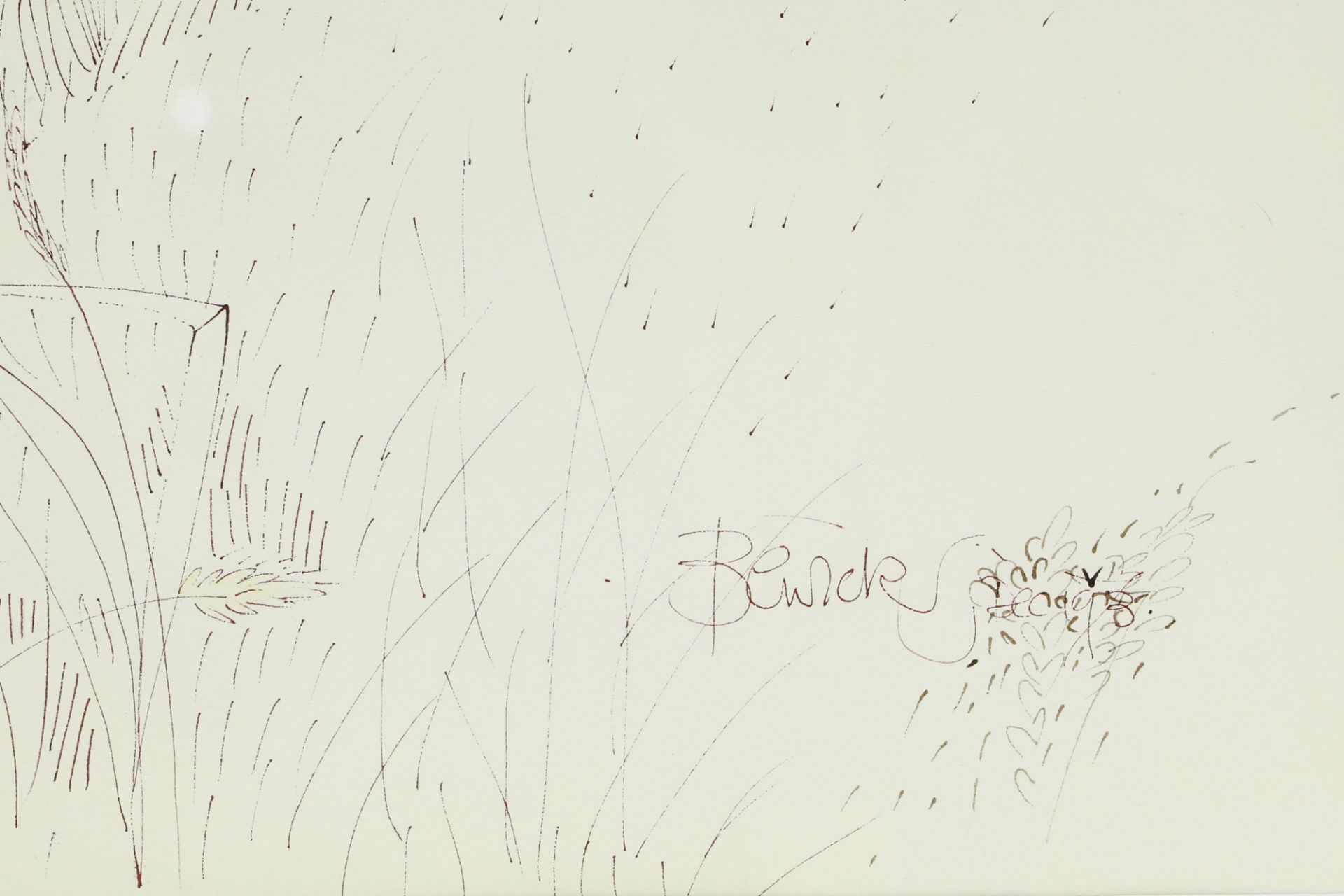 PAULINE BEWICK RHA, ( ) "Swans, Killarney" water colour and pen, signed & dated, '89, 37.5 x 30.5" - Bild 3 aus 3