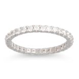 A DIAMOND FULL BAND ETERNITY RING, mounted in 18ct white gold. Estimated: weight of diamonds: 0.80