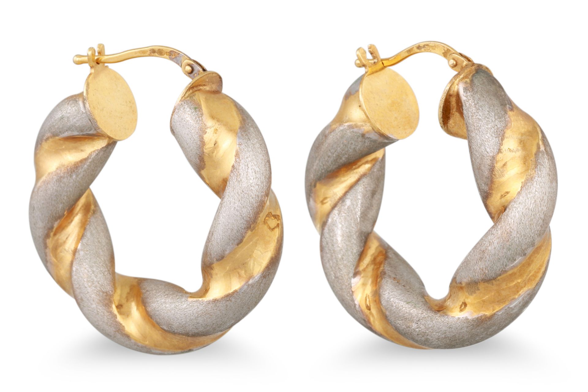 TWO PAIRS OF HOOP EARRINGS, in 9ct gold, 8.6 g. - Image 3 of 3