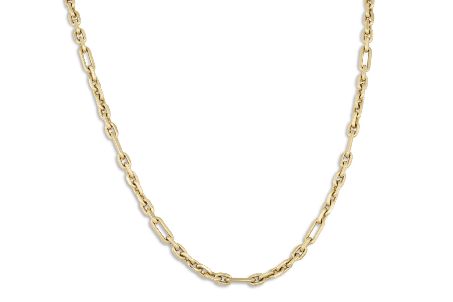 A HEAVY 14CT GOLD NECK CHAIN, 44.5 g.
