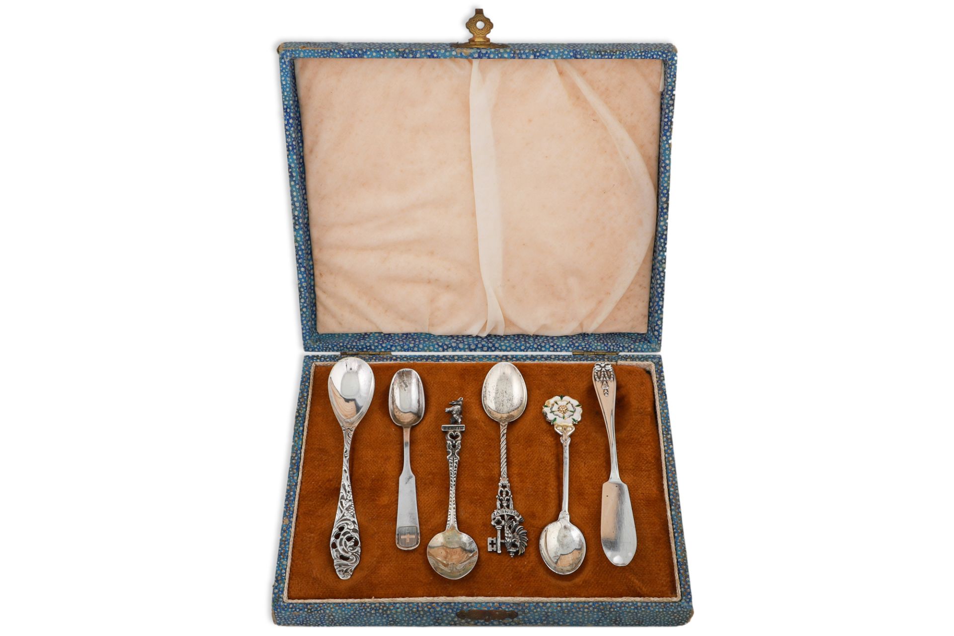 TWO CASED SET OF SILVER TEA SPOONS, and others etc. - Bild 2 aus 5