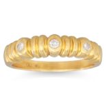 A DIAMOND SET DRESS RING, in 18ct yellow gold, 3.8 g., size K - L