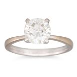 A DIAMOND SOLITAIRE RING, the brilliant cut diamond mounted in 18ct white gold. Together with an IGI