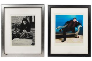 (AFTER) COLM HENRY, (Irl Contemporary) “Bono at Shelly's grave” black & white photograph/print, 10.5