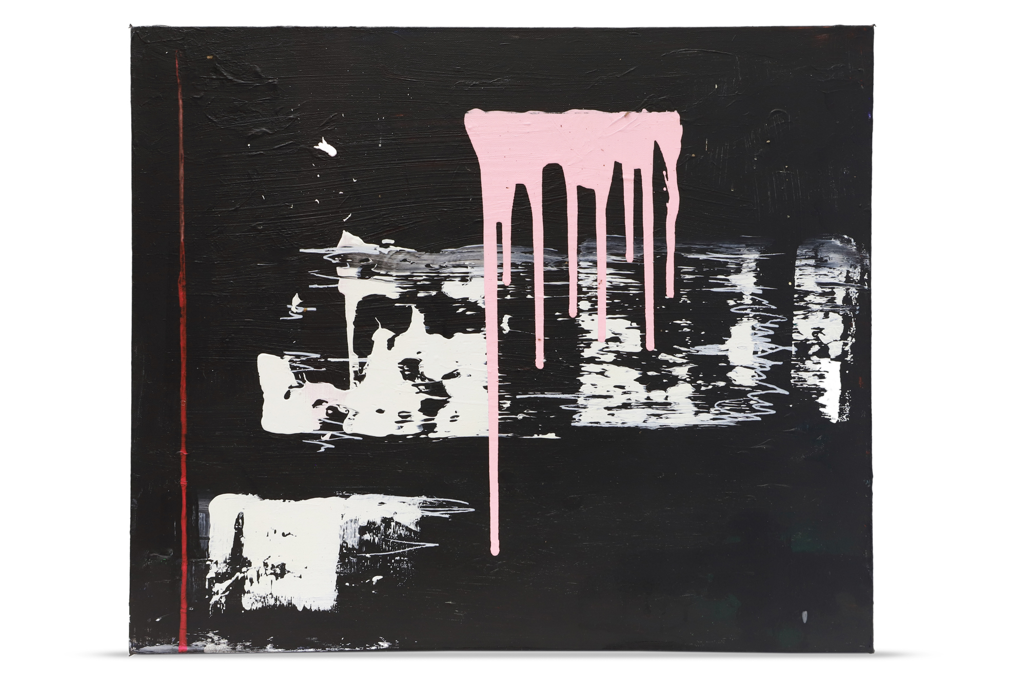 SUSAN BRENNAN (IRL Contemporary) "Ah Pink" oil on box canvas, ca 50 x 60 cm. unframed, signed artist
