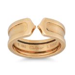 A CARTIER C RING, in 18ct yellow gold, signed, serial # L92965, size 50, J
