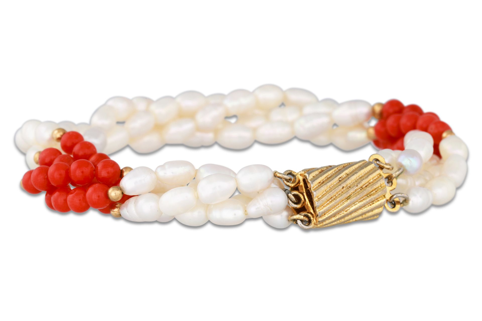 A SET OF FRESHWATER CULTURED PEARLS, together with a matching bracelet - Bild 3 aus 3
