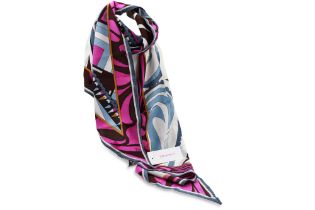 AN EMILIO PUCCI FIRENZE SILK SCARF, long style