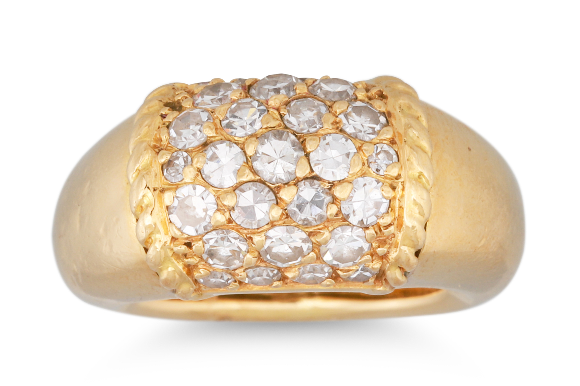 A VAN CLEEF & ARPELS DIAMOND SET PHILIPPINE RING, pavé set in 18ct yellow gold, stamped VCA, - Image 2 of 2