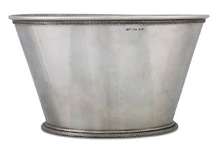 A PRE-WAR SWEDISH SILVER BOWL 1934, (.800)shaped plain with applied egg and dart border, ca 6.5"