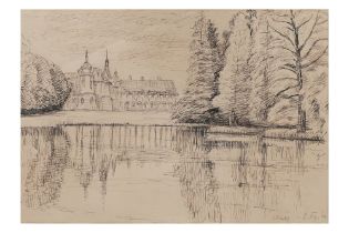ROGER FRY, English (1866 - 1934) "Chantilly" ink, ca 9.5 x 13.5" signed and dated