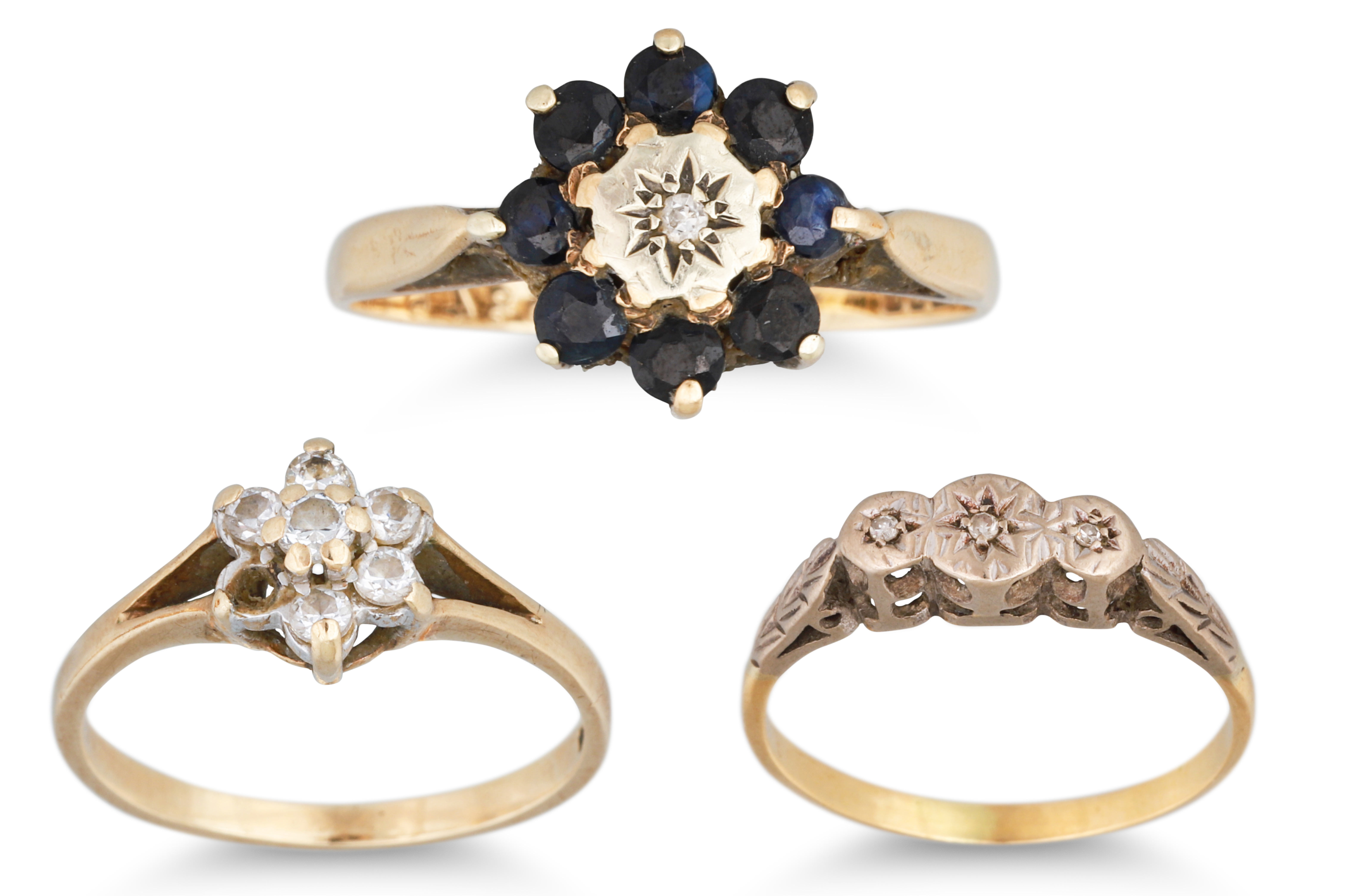FIVE 9CT GOLD DRESS RINGS, 10.2 g. - Image 4 of 4